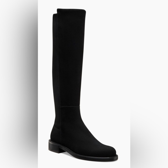 Stuart Weitzman Shoes - Stuart Weitzman 5050 Black Suede Iconic Over The Knee Stretch Boots NEW Size 9.5